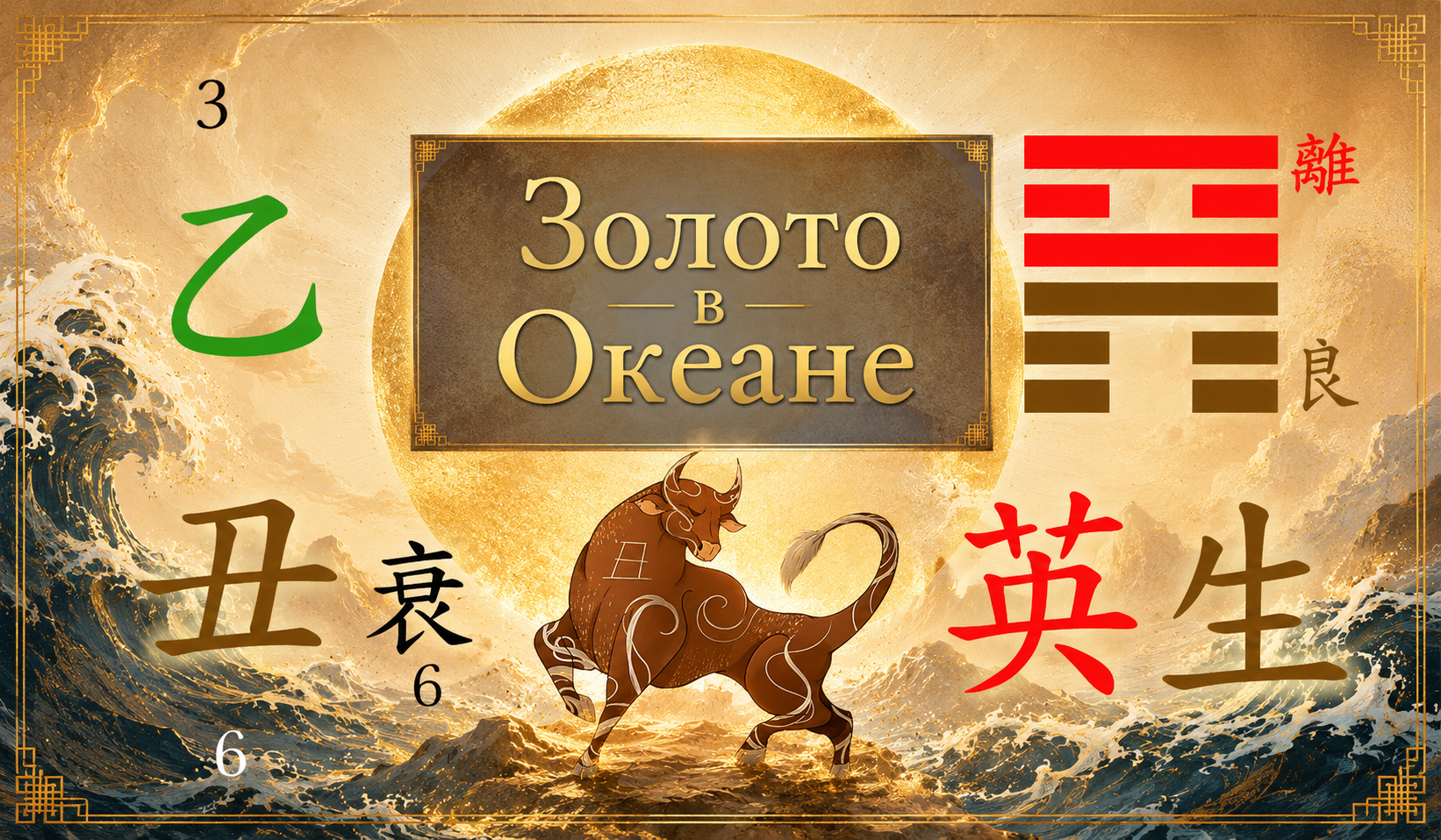 Золото в Океане 海中金 — На Инь столпов Цзя Цзы (甲子) и И Чоу (乙丑) в Ба Цзы