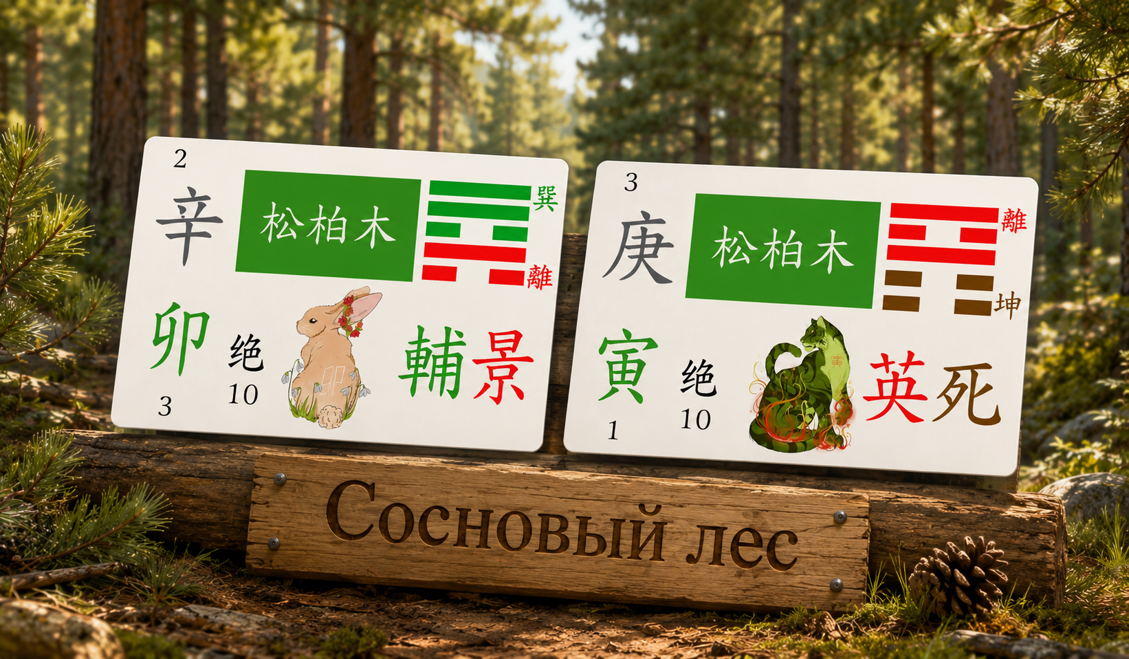 Сосновый Лес 松柏木 — На Инь столпов Гэн Инь (庚寅) и Синь Мао (辛卯) в Ба Цзы