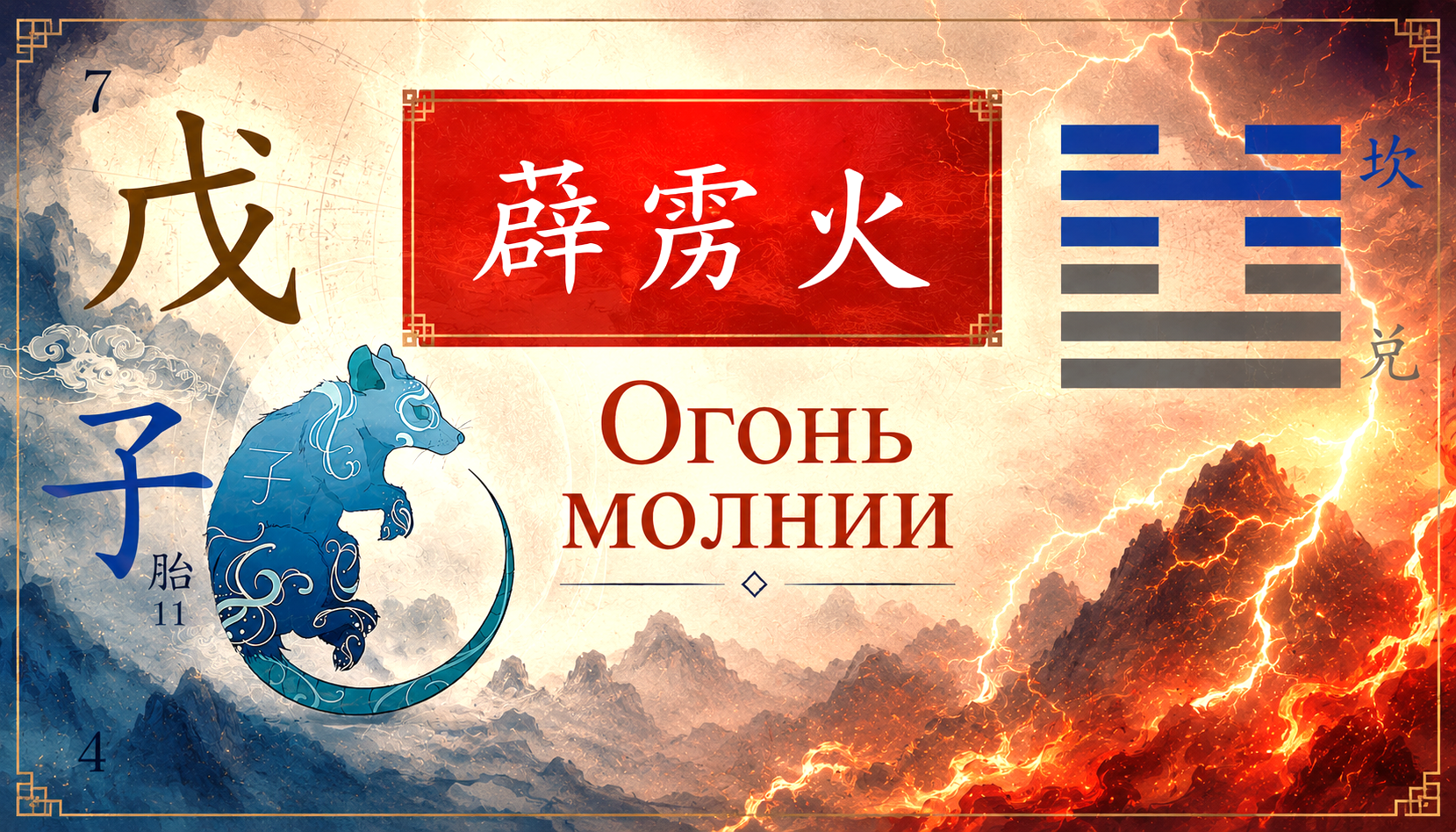 Огонь Молнии 霹雳火 — На Инь столпов У Цзы (戊子) и Цзи Чоу (己丑) в Ба Цзы